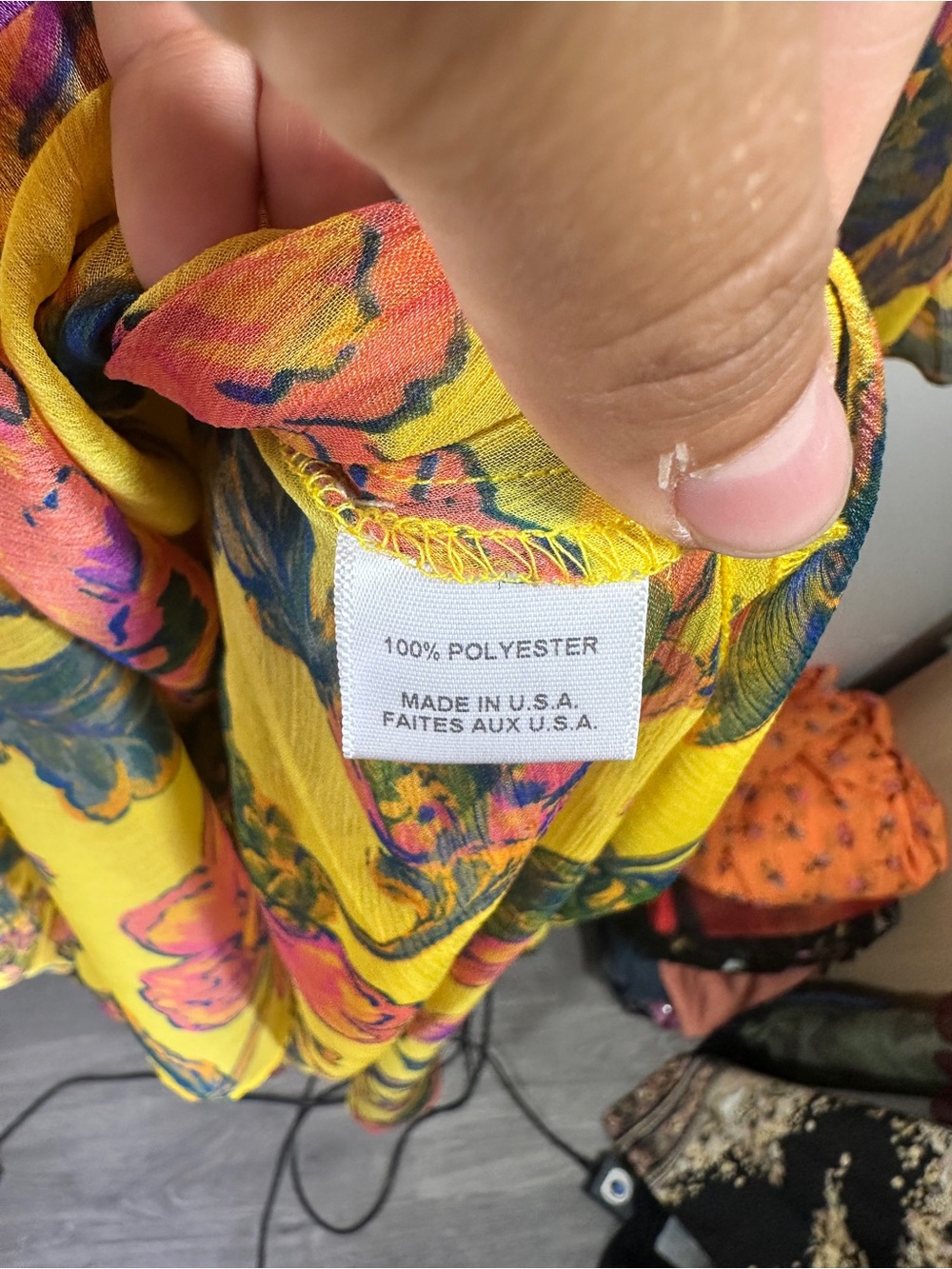 NWT MISA Floral Yellow Ruffled Dress sz M - Picture 6 of 8